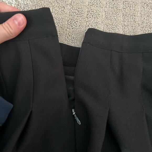 XMM Black Midi Skirt Skort White Crosses Knit Womens Size 1 Goth Retro Gothic - Picture 6 of 9